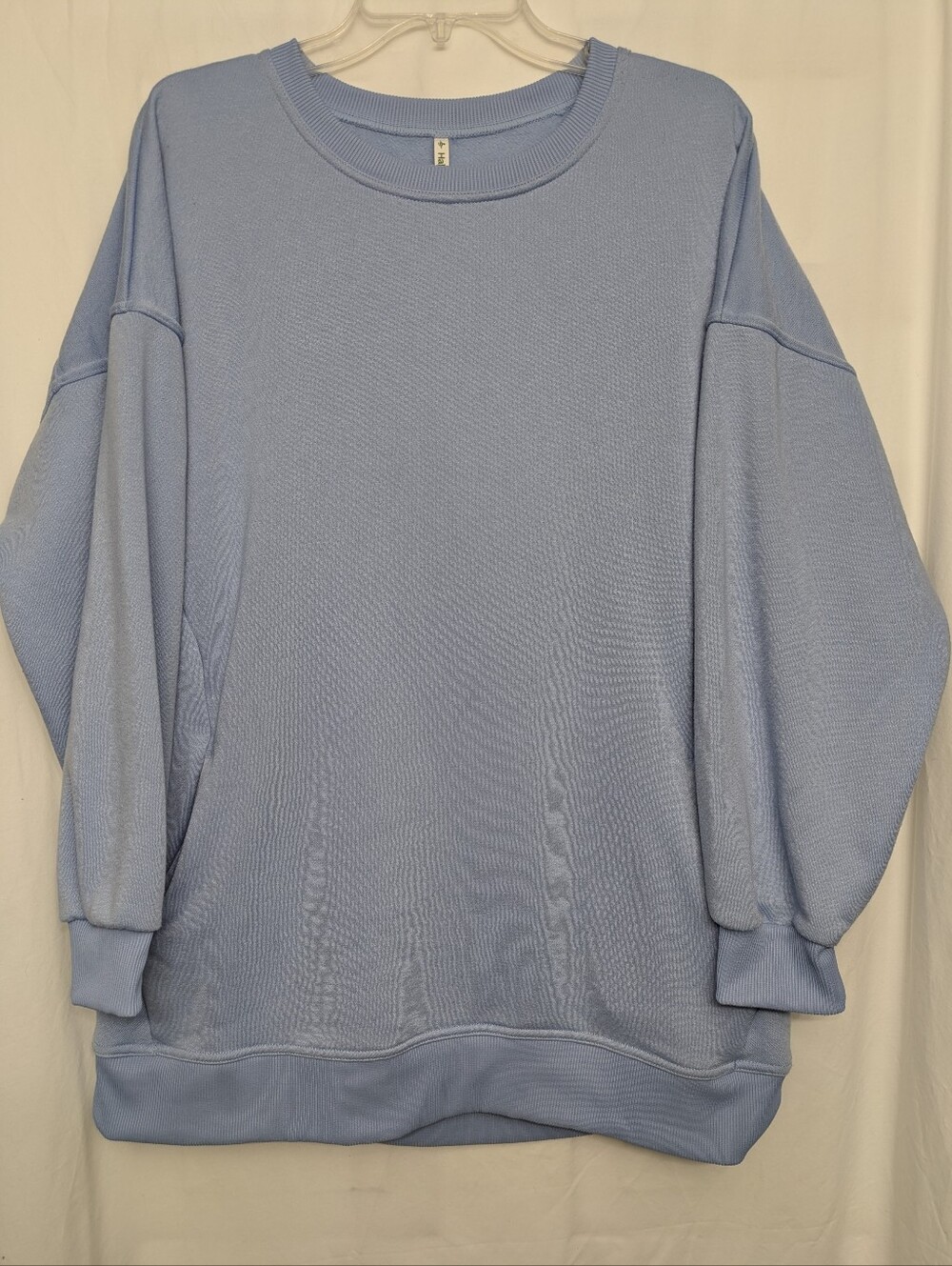 Halara Blue Oversized Sweatshirt Tunic Medium Pockets Athleisure - Picture 2 of 7